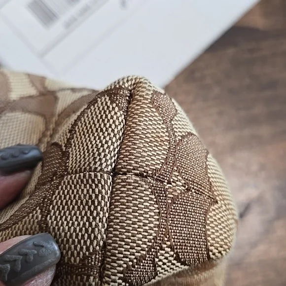 Coach File Brown and Purple Signature Crossbody Bag - Picture 11 of 13